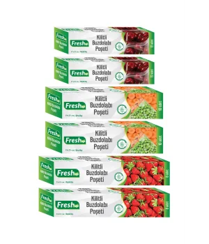 Fresh-Up Kilitli Buzdolabı Poşeti Seti 6 Kutu 60 adet