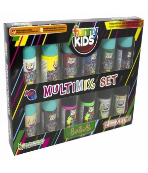 Funny Kids Multimix Akrilik Boya Seti 12 Renk x 20 ml.