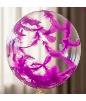 Fuşya Balon Süsleme Tüyü