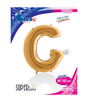G Harf Grabo Altın Folyo Balon 40
