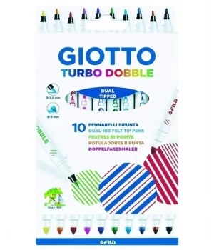 Giotto Turbo Dobble - Çift Uçlu Keçeli Kalem 10 Renk