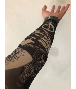Giyilebilir Çorap Dövme Zar Dövmesi Çift Kol
