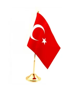 Gold Tekli Türk Masa Bayrağı