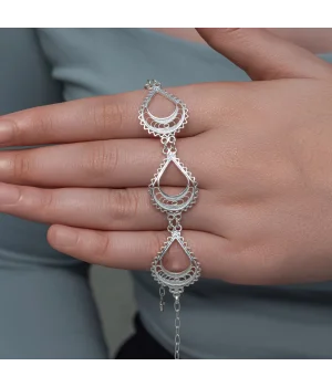 Gümüş Ay Dansı Telkari Kadın Bileklik