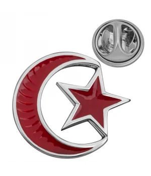 Gümüş Ay Yıldız Rozet