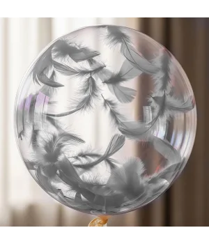 Gümüş Balon Süsleme Tüyü