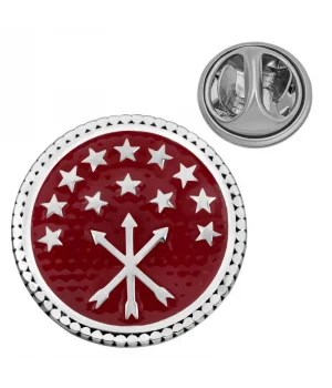 Gümüş Çerkes Bayrağı Rozet