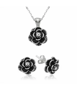 Gümüş Çiçek Bayan Set