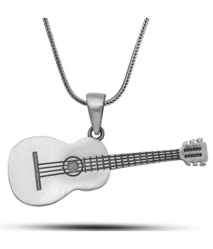 ​Gümüş Gitar Kolye