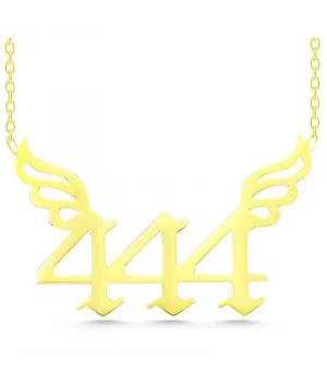 Gümüş Gold 444 Melek Sayısı Kadın Kolye