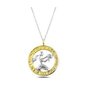 ​Gümüş Gold Başak Burcu Kolye