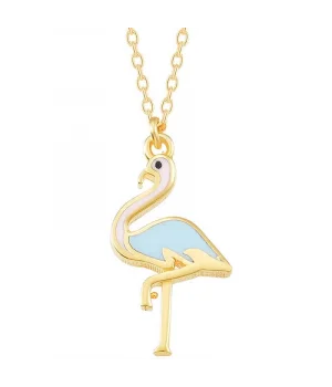 Gümüş Gold Flamingo Kadın Kolye