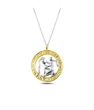 ​Gümüş Gold Kova Burcu Kolye