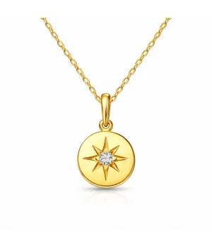 Gümüş Gold Minimal Yıldız Kadın Kolye