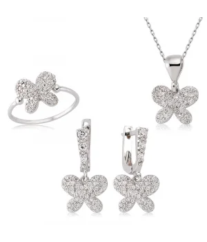Gümüş Kelebek Bayan Set