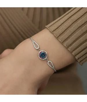 Gümüş Mistik Topaz Bileklik