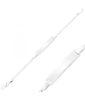 Gümüş Plaka Çocuk Bileklik