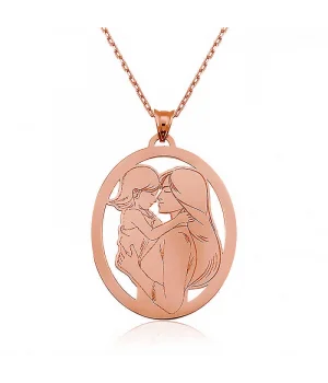 ​Gümüş Rose Anne Kız Kolye