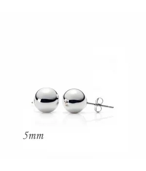 Gümüş Top Küpe - 5 mm