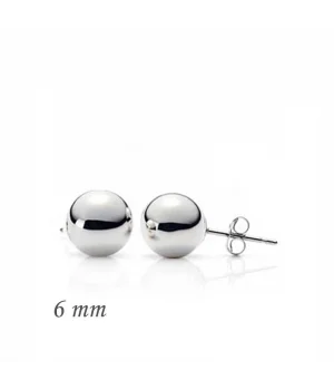 Gümüş Top Küpe - 6 mm