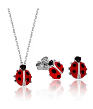 Gümüş Uğur Böceği Bayan Set