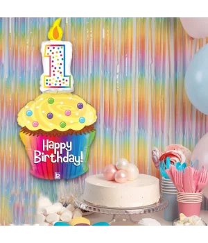 Happy 1st B-Day Cupcake Grabo Folyo Balon 47