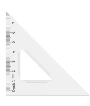 Hatas Plastik Gönye 12 cm. (45-45-90)