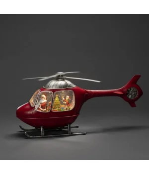 Helikopter Tasarımlı Işıklı Müzikli Kar Küresi Aalk1826