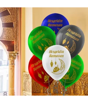 Hoşgeldin Ramazan Baskılı Pastel Balon 11