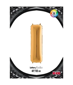 I Harf Altın Folyo Balon 40