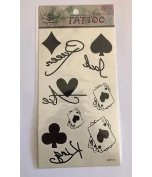 İskambil  Yapıştırma Sticker Dövme Geçici Dövme Temporary Tattoos