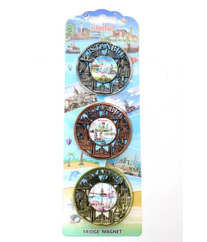 İstanbul Temalı Metal Magnet 3Lü Set Alk2890