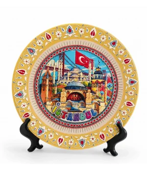 İstanbul Temalı Porselen Dekoratif Tabak 15 Cm Alk5839