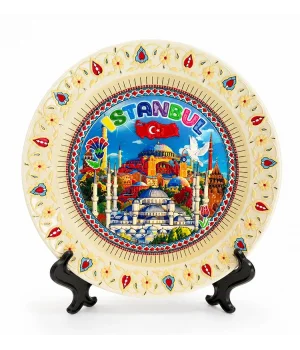 İstanbul Temalı Porselen Dekoratif Tabak 15 Cm Alk5840