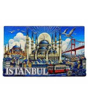 İstanbul Temalı Silikon Buzdolapı Süsü Magnet Alk5379