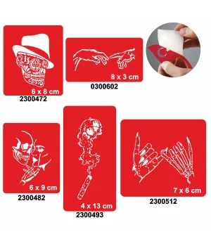 Kafatası Modelleri Dövme Şablonu Kına Deseni