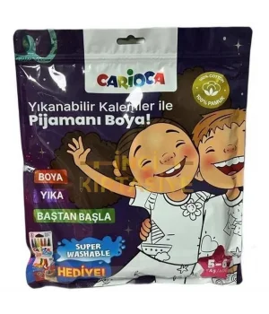 Kalem Hediyeli Boyanabilir Pijama 5-6 Yaş