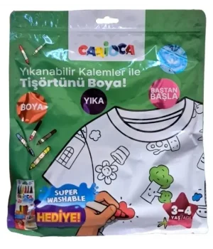 Kalem Hediyeli Boyanabilir Tişört 3-4 Yaş
