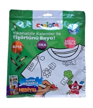 Kalem Hediyeli Boyanabilir Tişört 4-5 Yaş