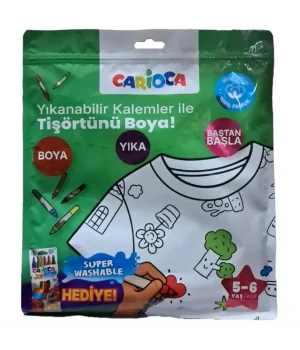 Kalem Hediyeli Boyanabilir Tişört 5-6 Yaş