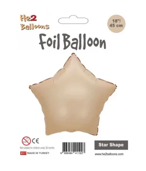 Karamel Yıldız Folyo Balon 18
