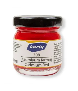 Karin Ebru Boyası 40 ml. 308 Cadmium Kırmızı