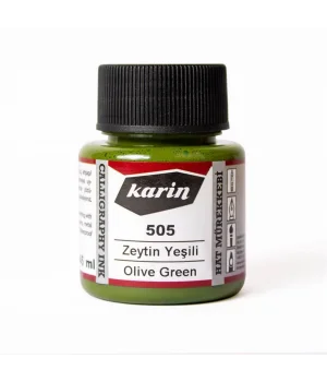 Karin Hat Mürekkebi 45 ml. 505 Koyu Zeytin