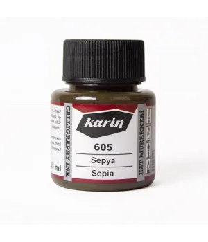 Karin Hat Mürekkebi 45 ml. 605 Sepia
