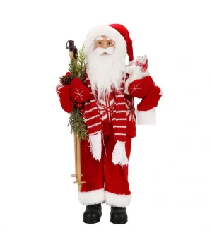 Kayak Batonlu Noel Baba Dekoratif Biblo 46 cm