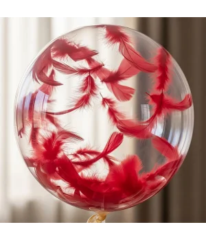 Kırmızı Balon Süsleme Tüyü
