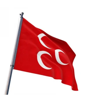 Kırmızı Üçhilal Bayrağı 100x150 cm