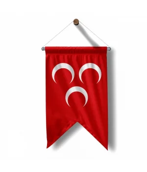 Kırmızı Üçhilal Bayrak 50x75 cm
