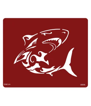 Köpek Balığı Shark Geçici Dövme Kalıbı