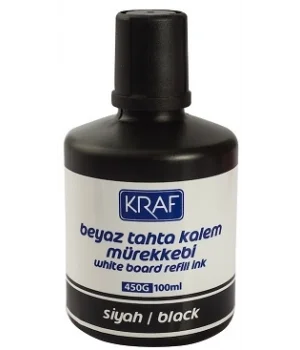 Kraf Beyaz Tahta Kalemi Mürekkebi 100 ml. SİYAH